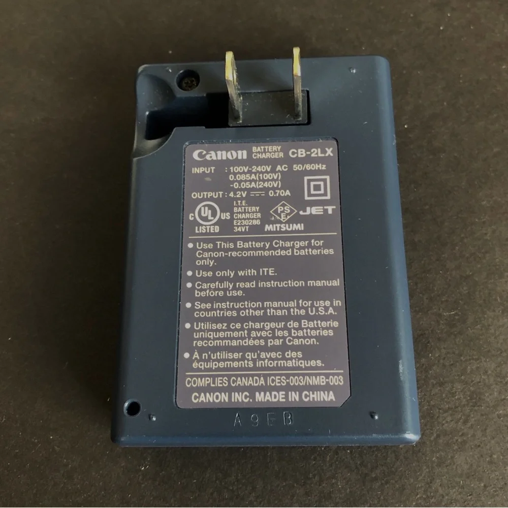 Canon CB-2LX Battery Charger for NB-5L Battery Tested